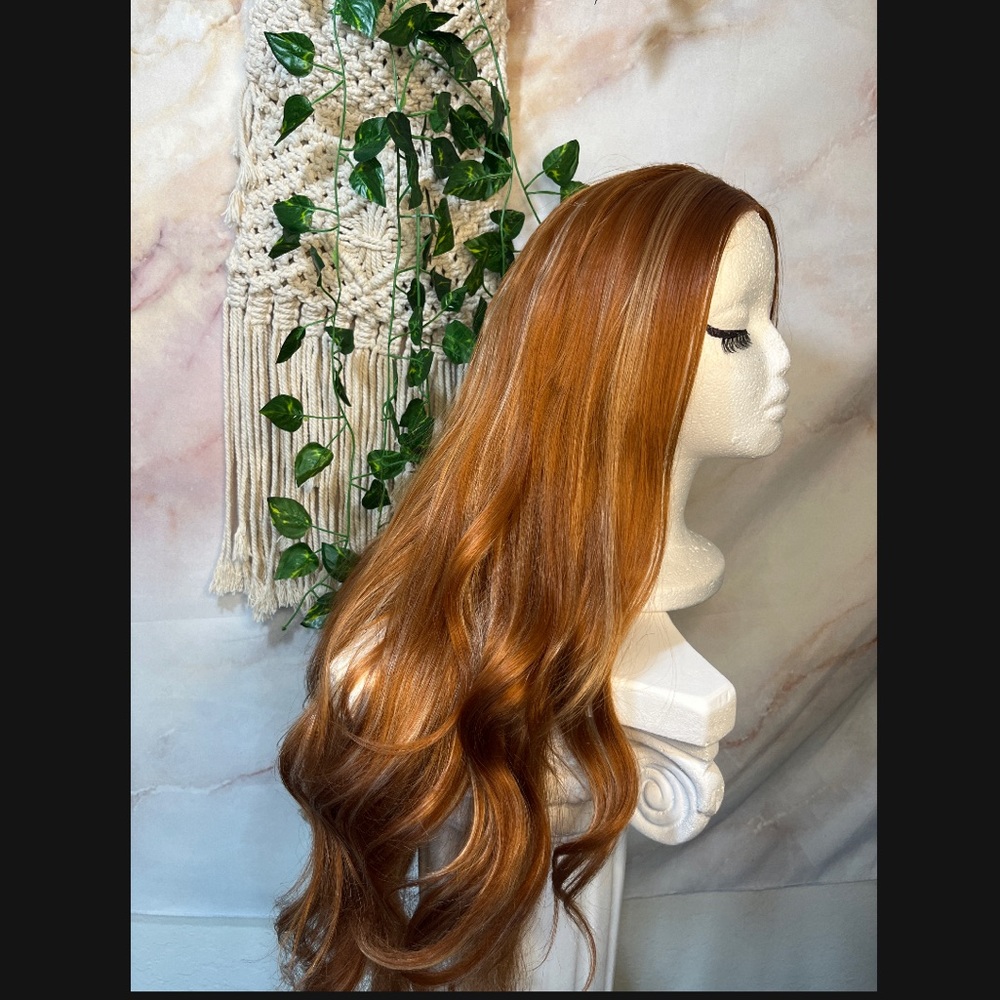 Ombré Blonde & Orange Lace Front Synthetic Wig